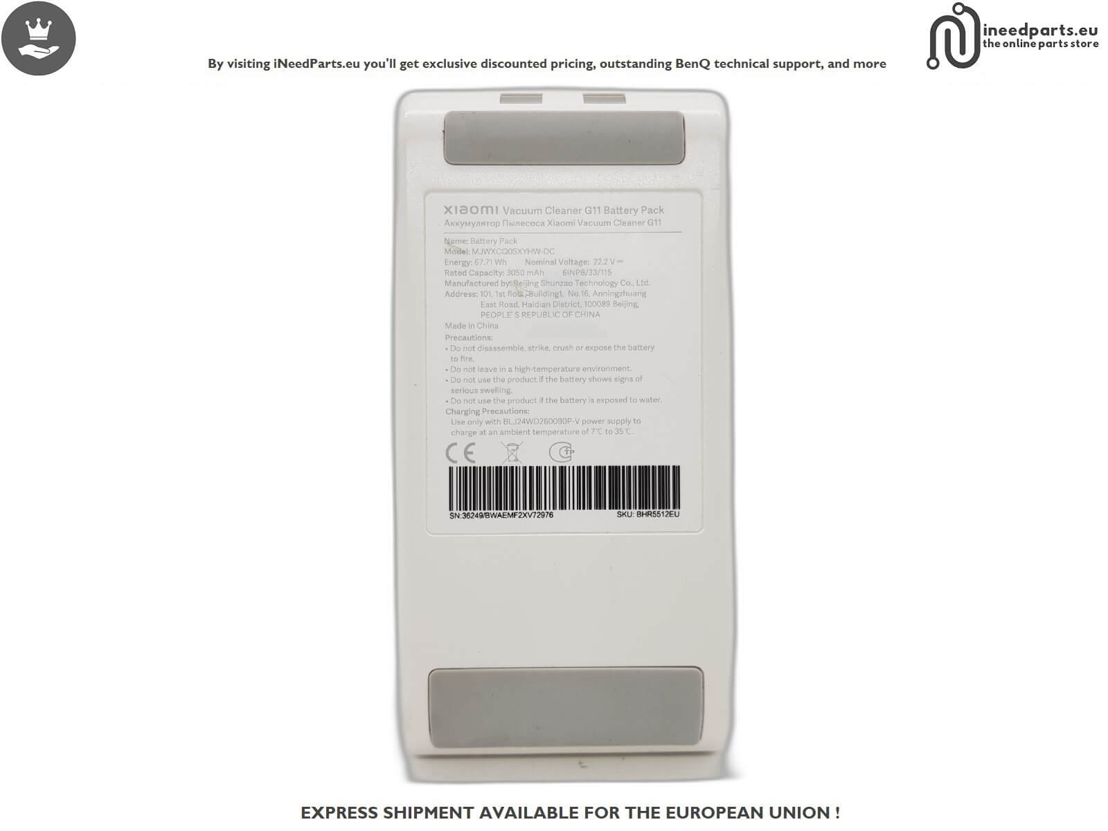 Battery for Xiaomi G11 Vacuum Cleaner