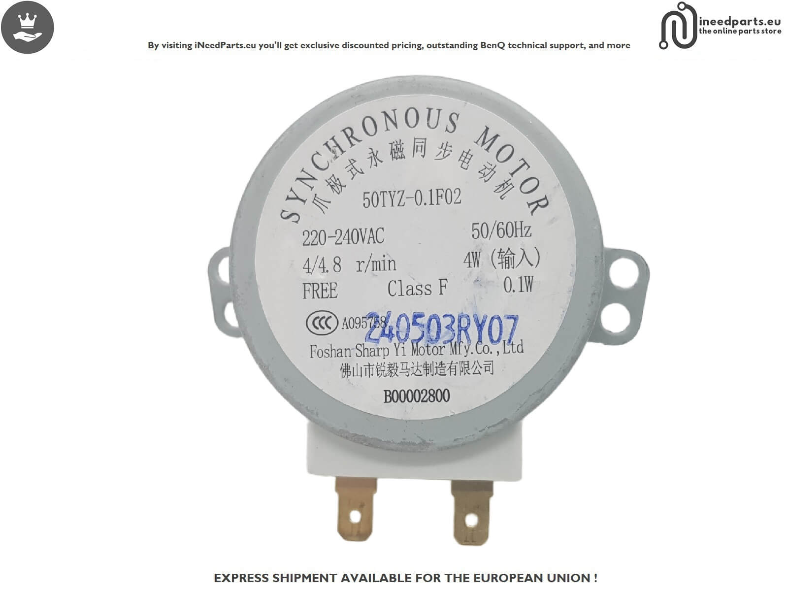 Synchronius Motor for Whirlpool MWSC 9133 SB&nbsp;50TYZ-0.1F02