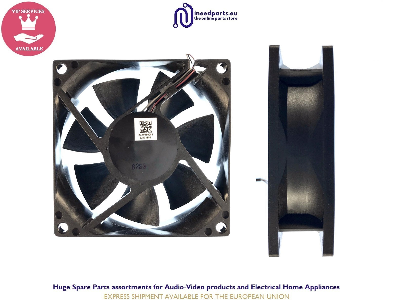 Fan 80x80x25 33mm Adda AD0812UX-A76GL For BenQ W1110 W2000