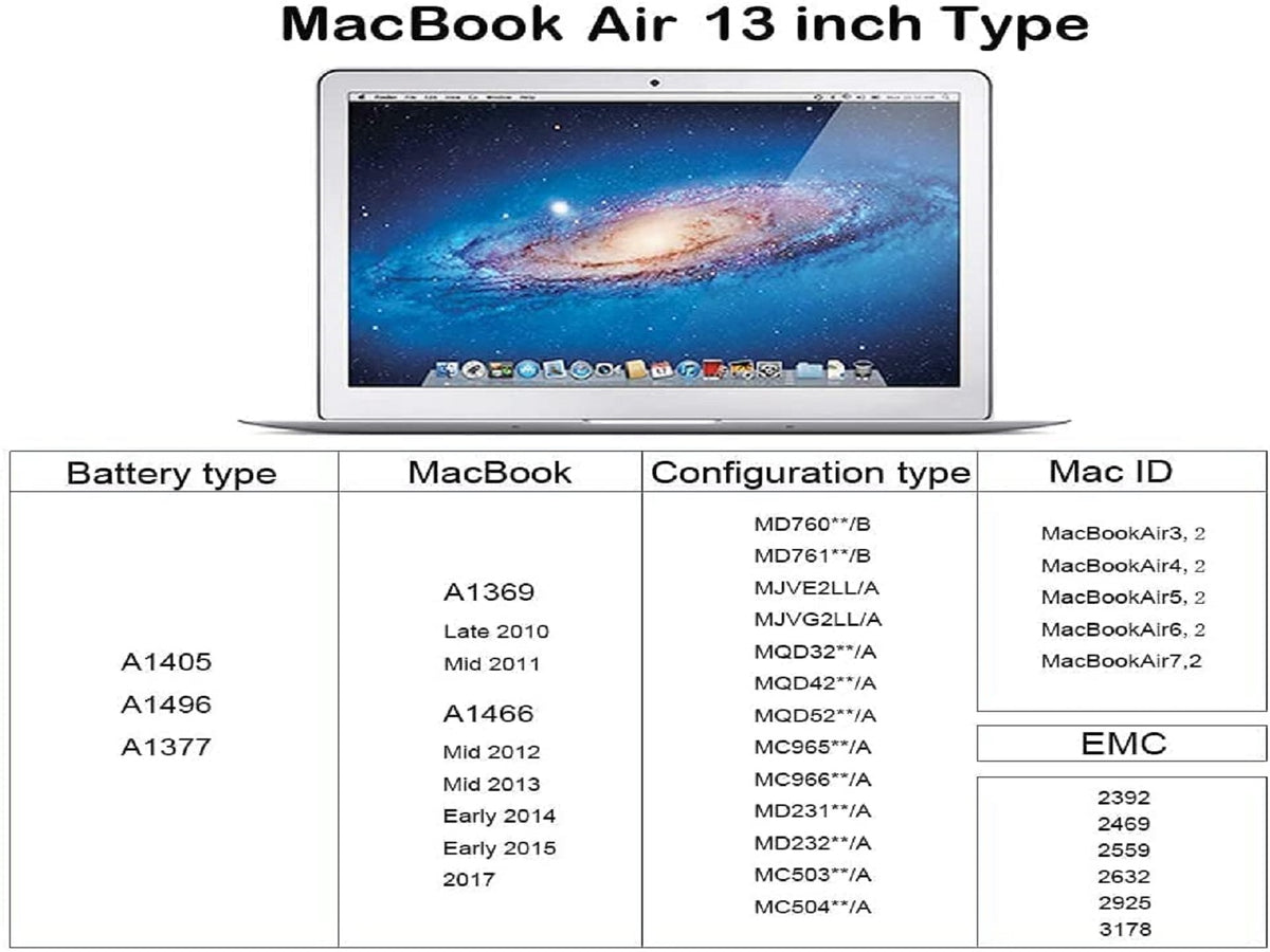 OEM Battery MacBook Air 13 A1496 A1405 A1377