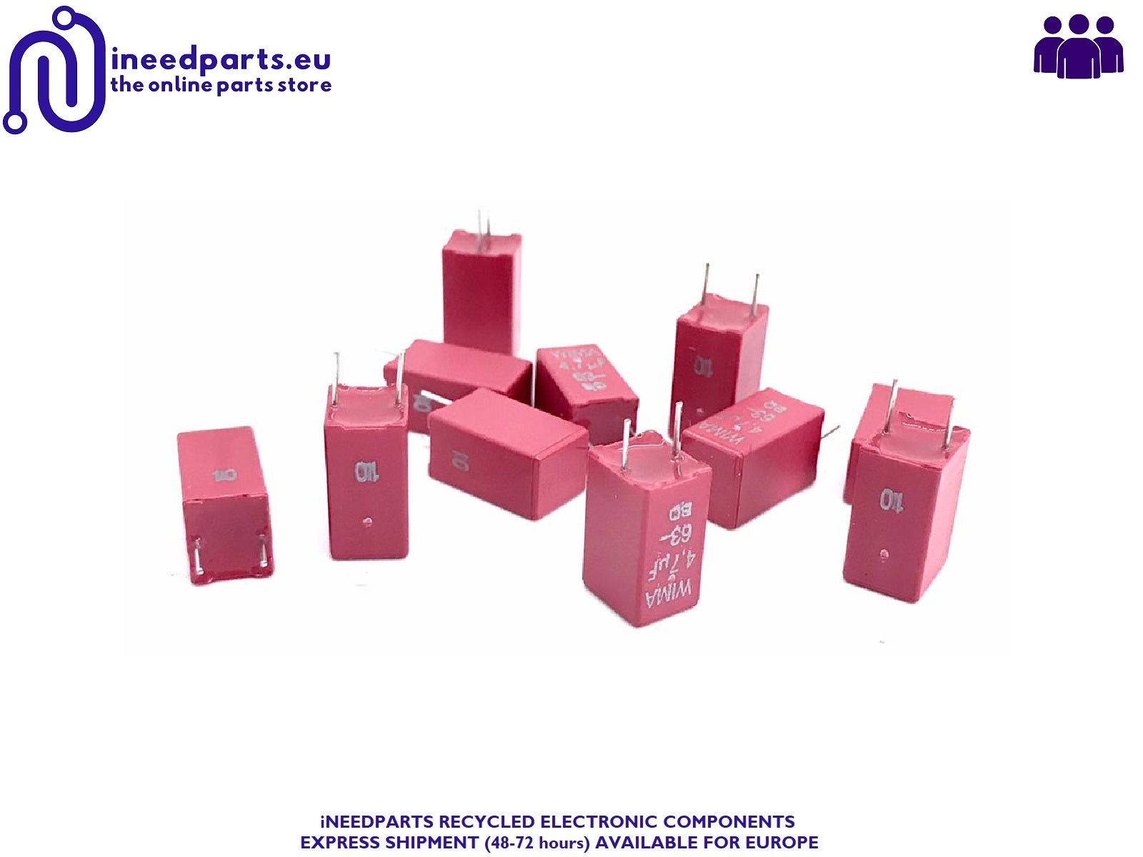 4.7uF 63V Wima Automotive Capacitors - LOT of 100