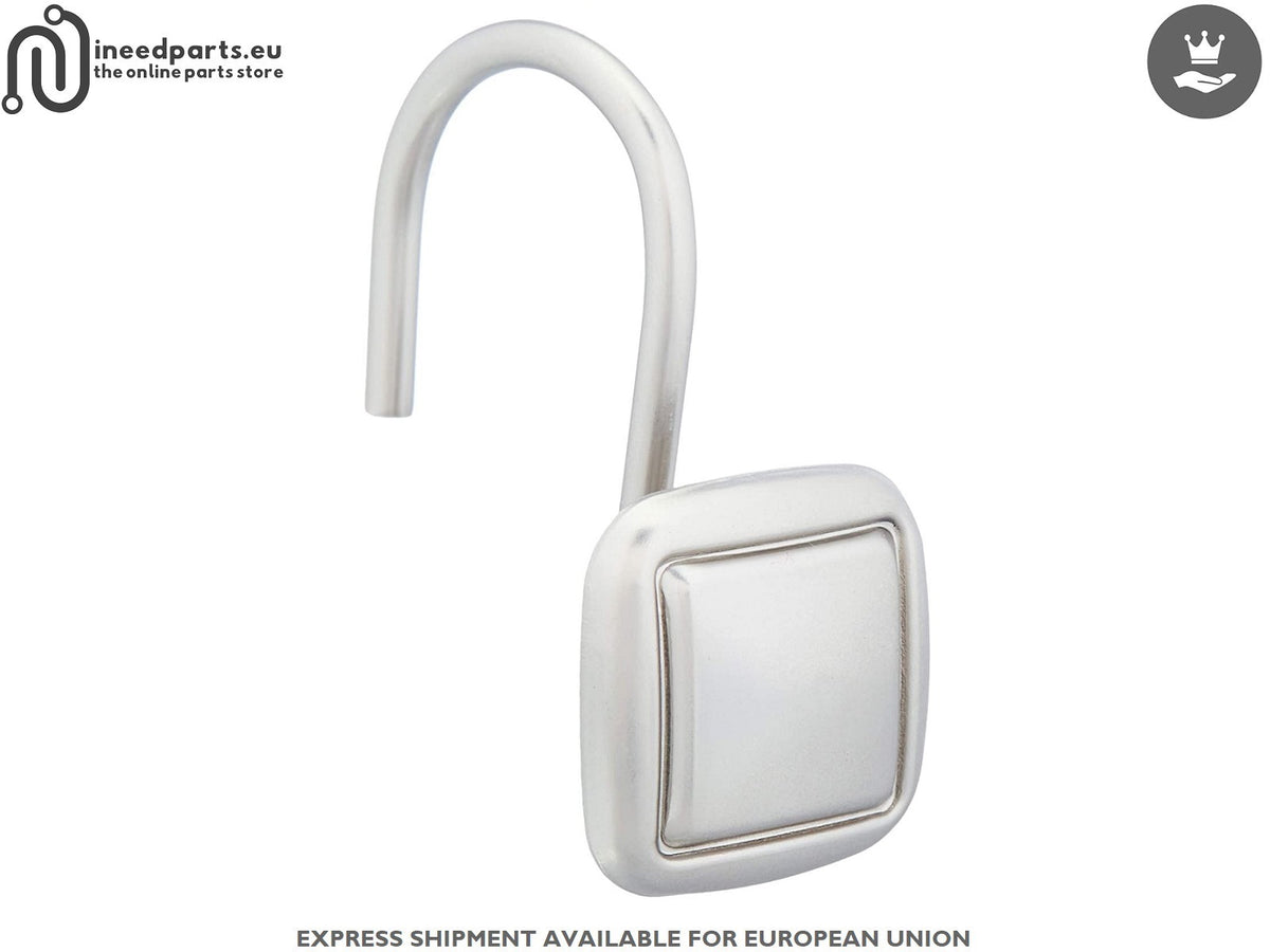 Shower Curtain Hooks Square Nickel Design