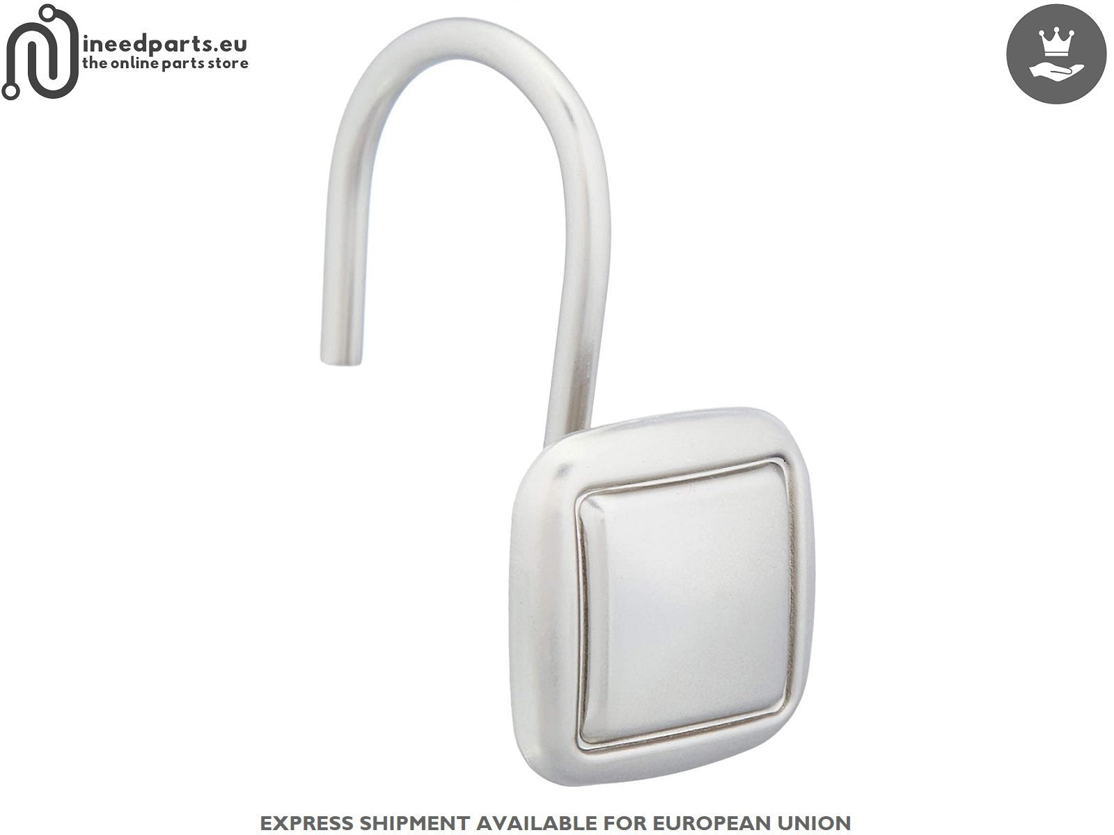 Shower Curtain Hooks Square Nickel Design