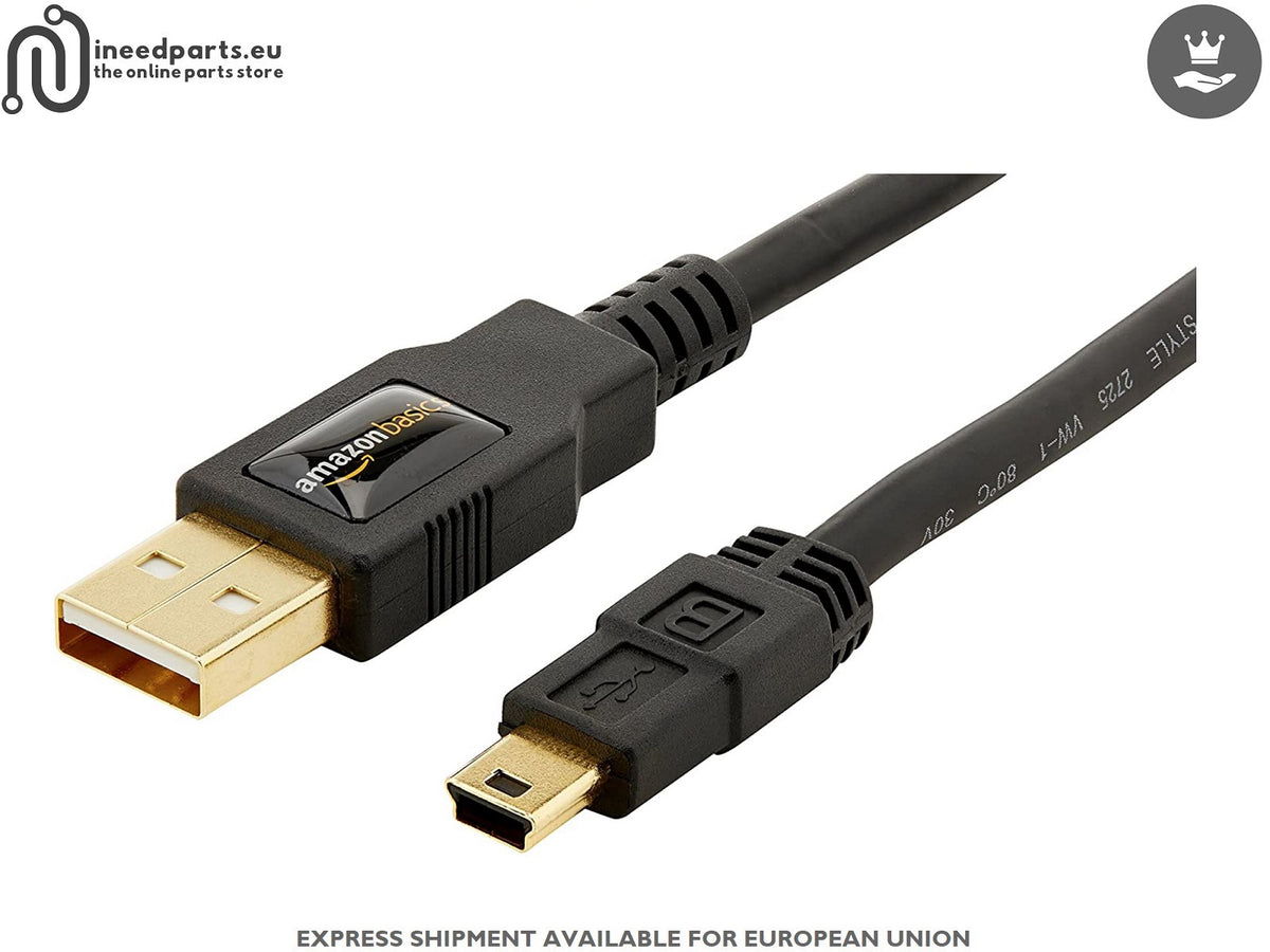 USB 2.0 Cable, type A-Male to Mini-B Cable, 0.9 meters